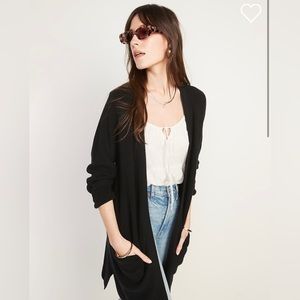 Old Navy Longline Open Front Sweater Burgundy